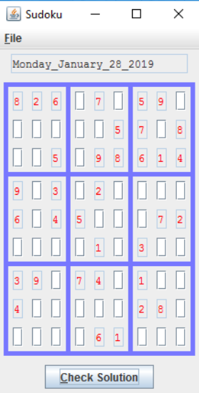 Empty Sudoku grid.